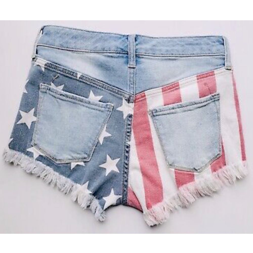 American Flag Denim Shorts - MOSSIMO